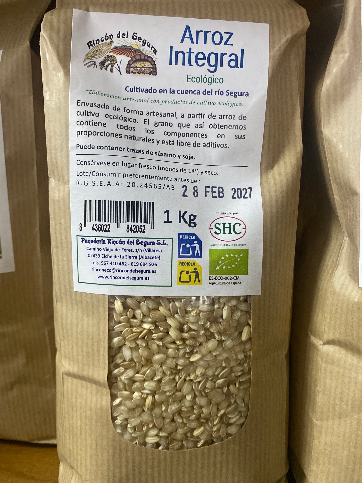 Arroz integral ecológico